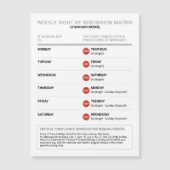 Magnétique Carte de référence modifiable du droit de rétracta (Devant)