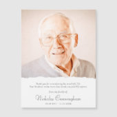 Magnétique Carte de remerciement moderne simple élégante chic (Devant)