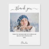 Magnétique Carte de remerciements de luxe blanc photo (Devant)