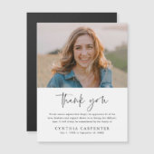 Magnétique Carte de remerciements photo commémorative funérai (Devant / Derrière)