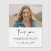 Magnétique Carte de remerciements photo commémorative funérai (Devant)