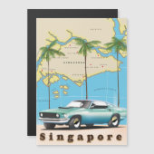 Magnétique carte de Singapour (Devant / Derrière)