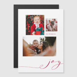 Magnétique Carte de vacances Magnetic Simple Joy Multi-Photo