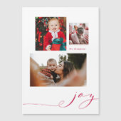Magnétique Carte de vacances Magnetic Simple Joy Multi-Photo (Devant)