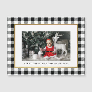 Magnétique Carte de vacances White Buffalo Plaid