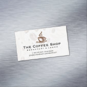 Magnétique Carte de visite à vapeur de la coupe de café (In Situ)