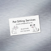Magnétique Carte de visite assis avec un animal (In Situ)