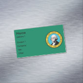 Magnétique Carte de visite avec drapeau de Washington, États- (In Situ)