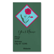 Carte de visite Coquelicot Rouge