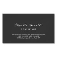 Carte de visite couleur gris minimaliste tendance