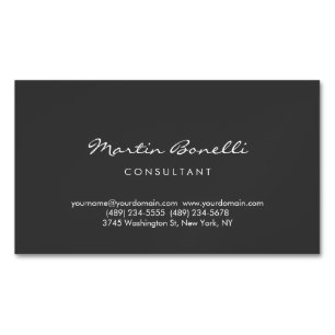 Magnétique Carte de visite couleur gris minimaliste tendance