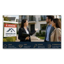 Carte de visite d'agent immobilier professionnel
