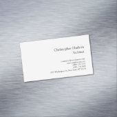 Magnétique Carte de visite d'architecte simple en noir blanc (In Situ)