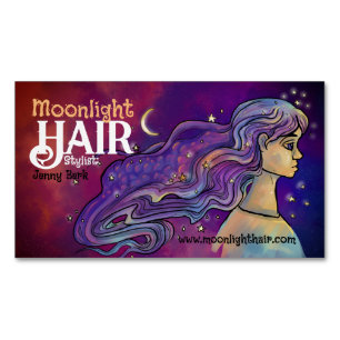 Magnétique Carte de visite de cheveux et ongles clair de lune