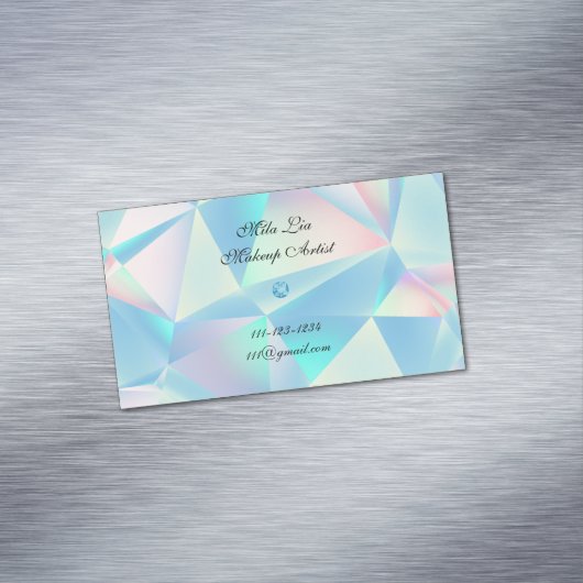 Magnétique carte de visite de conception de pierre bleue opal (In Situ)