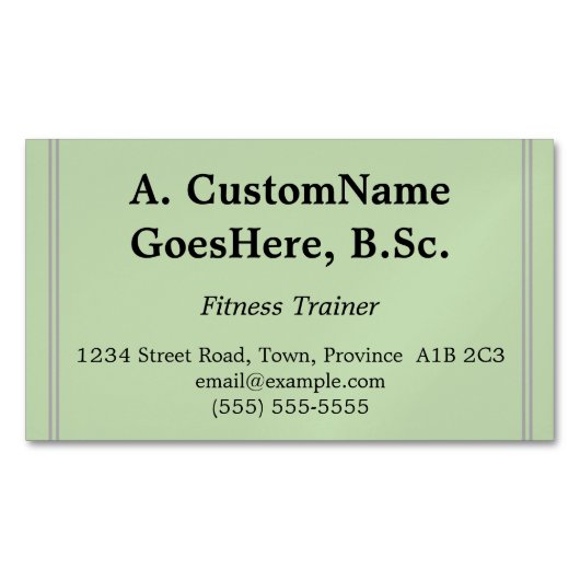 Magnétique Carte de visite de formation professionnelle (devant)