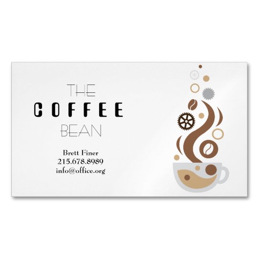 Magnétique Carte de visite de la technologie Coffee Bean (devant)