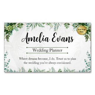 Magnétique Carte de visite de mélange botanique feuilleté per