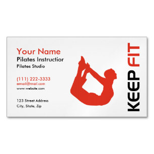 Magnétique Carte de visite de professeur de Pilates de fitnes