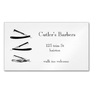 Magnétique carte de visite de salon de coiffure élégant de 