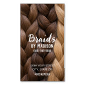 Magnétique Carte de visite de tressage de cheveux (devant Vertical)