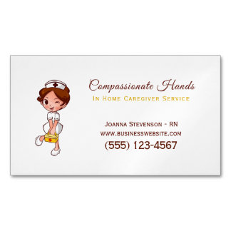 Magnétique Carte de visite du service des soins infirmiers à 