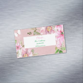Magnétique carte de visite florale rose (In Situ)