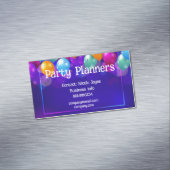 Magnétique Carte de visite Fun Balloon Party ou Event Planner (In Situ)