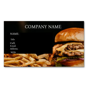 MAGNÉTIQUE CARTE DE VISITE MODÈLE DE BASE HAMBURGERS