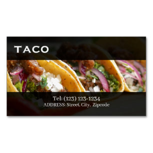 Magnétique carte de visite modifiable services de taqueria