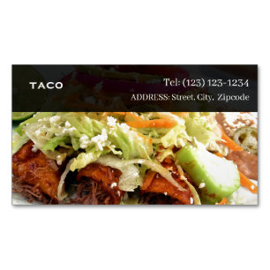 Magnétique carte de visite modifiable services de taqueria