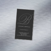 Magnétique Carte de visite noir gris moderne et tendance (In Situ)