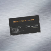 Magnétique Carte de visite noir moderne professionnel riche (In Situ)