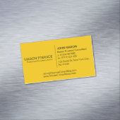Magnétique Carte de visite professionnelle jaune simple génér (In Situ)