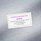 Magnétique Carte de visite propre et minimisé d'esthéticien (In Situ)