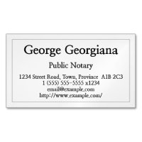 Carte de visite public propre et retenu de notaire