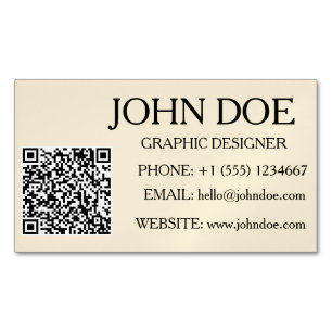 Magnétique Carte de visite QR Code personnalisée