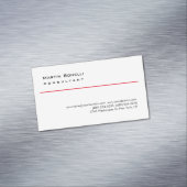 Magnétique Carte de visite simple de consultant blanc moderne (In Situ)