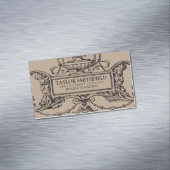 Magnétique Carte de visite Vintage de ligne fine (In Situ)