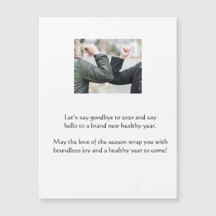 Magnétique Carte de voeux Covid 19 Elbow Bump Holiday