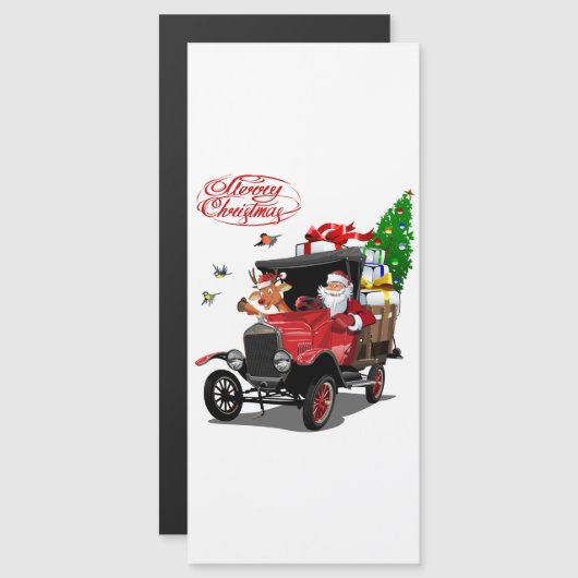 Magnétique Carte de vœux de Noël (Devant / Derrière)