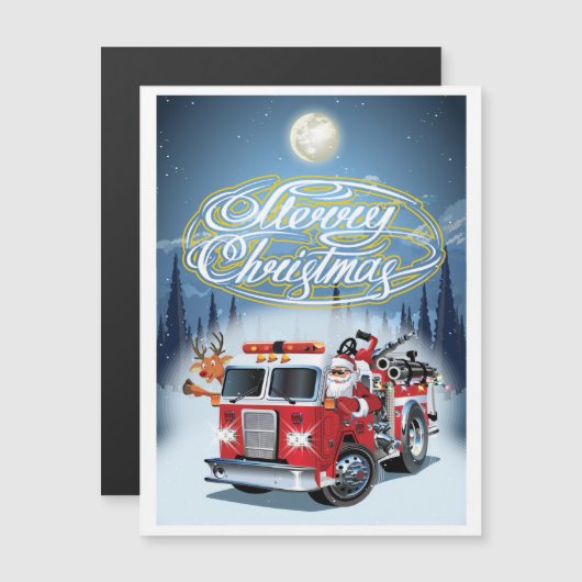 Magnétique carte de vœux de Noël Chrustmas (Devant / Derrière)