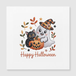Magnétique Carte de voeux Halloween de charme - Embr tiré à l