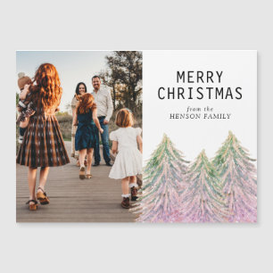 Magnétique Carte de vœux photo artistique d'arbre de Noël à l