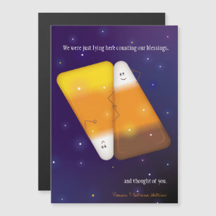 Magnétique Carte de vœux pour couple en bonbons de maïs
