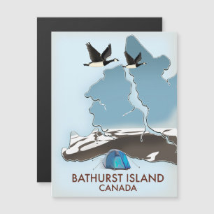 Magnétique Carte de voyage de l'île Bathurst Canada