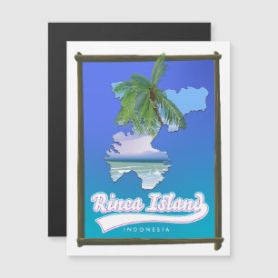 Magnétique Carte de voyage de l'île de Rinca Indonésie