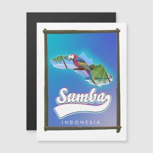 Magnétique Carte de voyage de Sumba Island Indonésie
