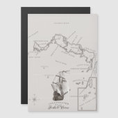 Magnétique Carte des îles Turques et Caïques (Devant / Derrière)