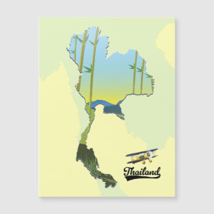 Magnétique Carte des voyages en Thaïlande